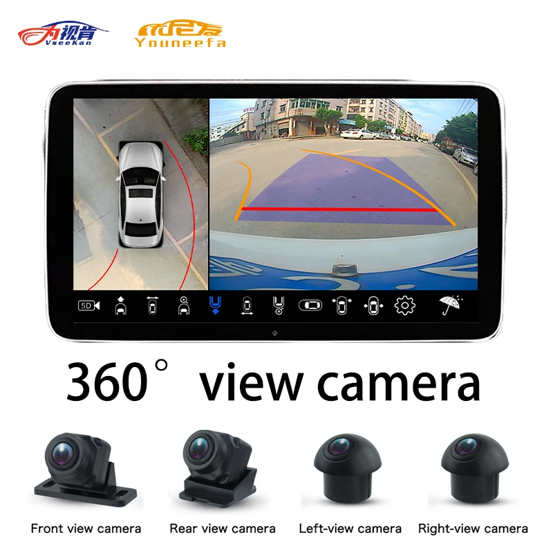 car 360 camera 3D 360 view camera system Front and rear left and right driving recorder parking monitoringDisplay left right