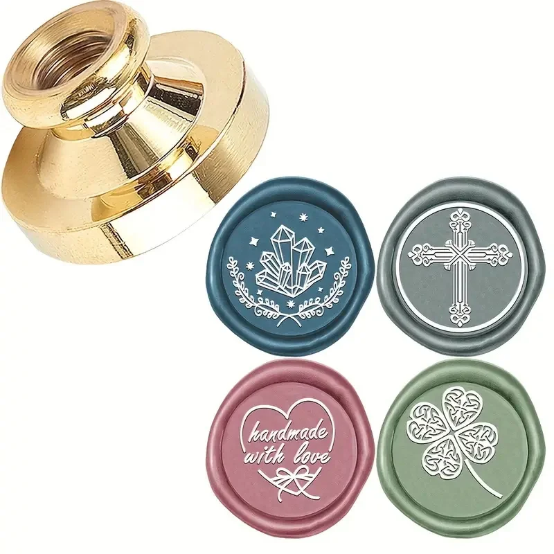 

Wax Seal Stamp with Brass Head, Gift Packaging, Envelope, Party Invitation Cards Decoration, Removable, Create Impressive, 0.98"