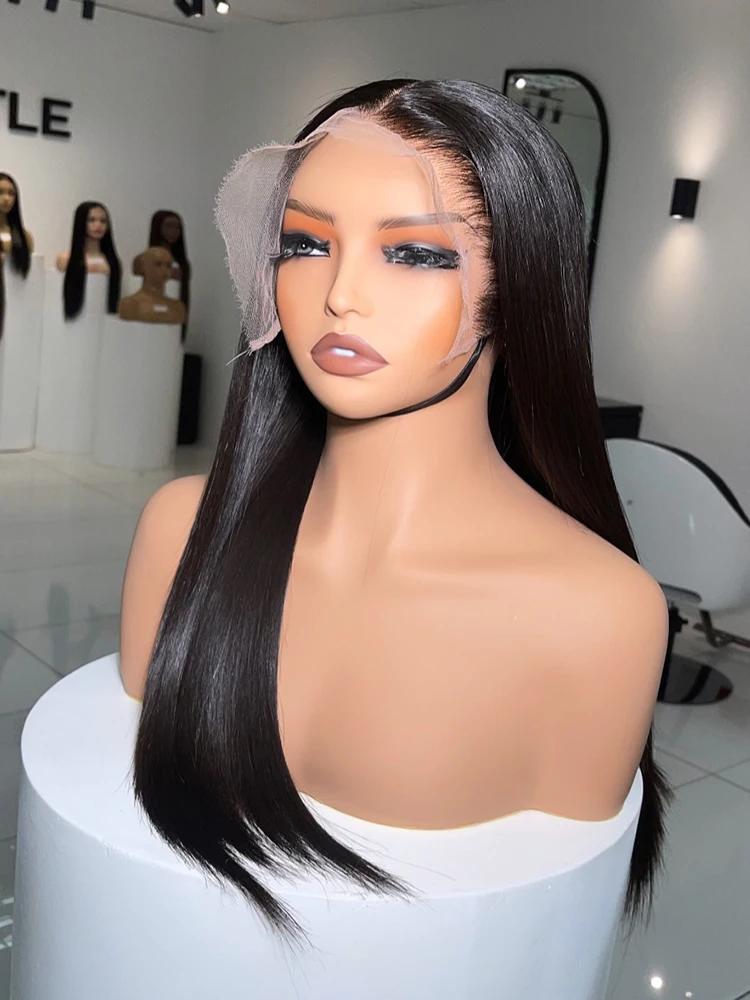 34 Inch Bone Straight 13x4 Lace Front Wig Human Hair Lace Front Human Hair Wigs Brazilian Frontal Wigs For Women 1