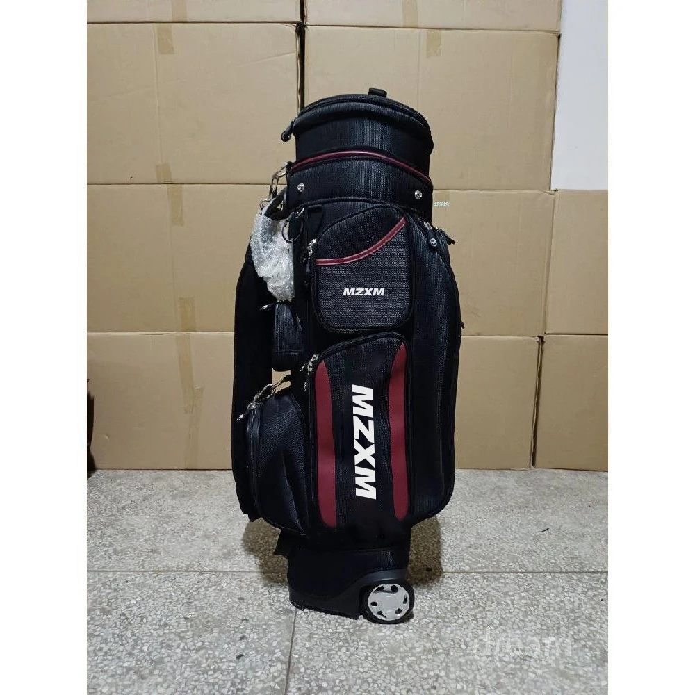 

Hot Trend Golf Club Bag Basic Color PU Waterpoof Large Capacity Golf Caddy Bag Easy to Clean High Quality Leather Men's Golf Bag