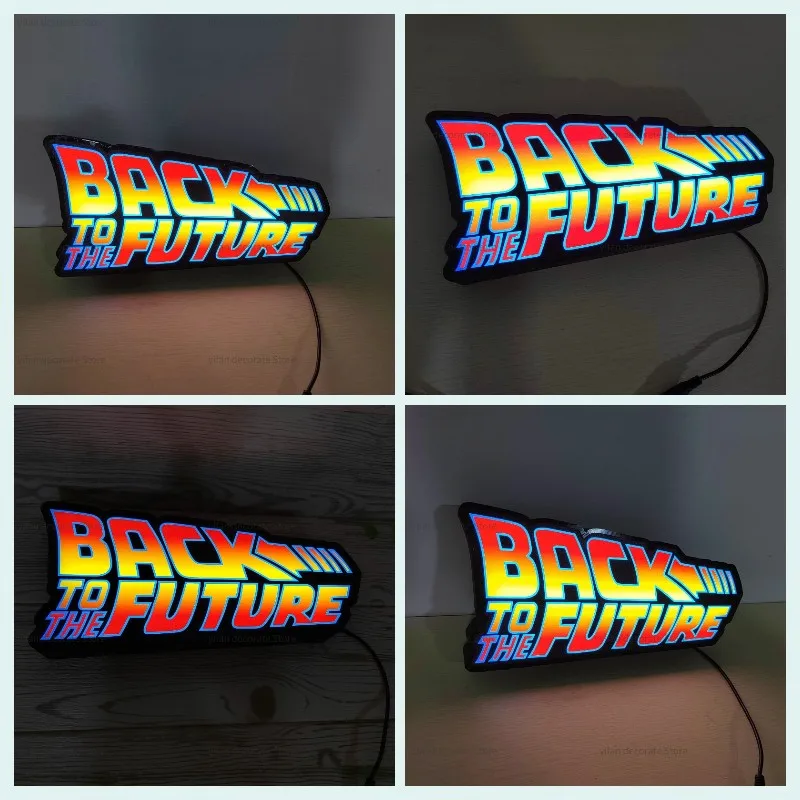 BackToTheFutureLogoLEDNightlightGift3DPrintDesktopLightbox