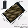 Black Gold Acupuncture Massage Mat & Pillow Set Free Storage Bag 6