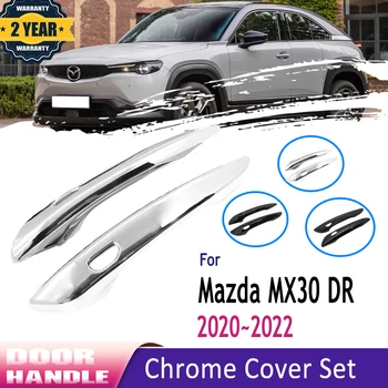 2Pcs 크롬 Mazda MX30 액세서리 MX 30 MX-30 DR 2020 2021 2022 스마트 도어 핸들 커버 보호 자동차 액세서리