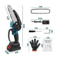 Tronçonneuse sans balais de 6 pouces, scie à chaîne électrique sans fil, outils électriques pour la coupe du bois et la taille des arbres de jardin, pour batterie Makita 18V 2