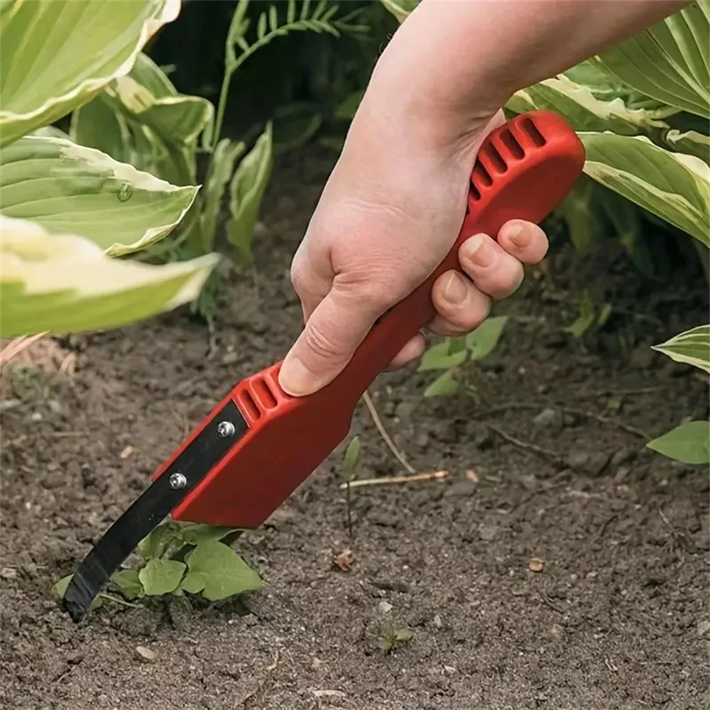 Hand Loop Weeder Manual Cut Weed Roots Metal Sharp Blade Weed Remover Plastic Handle Ring Weeder Yard Lawn Planting 1PC