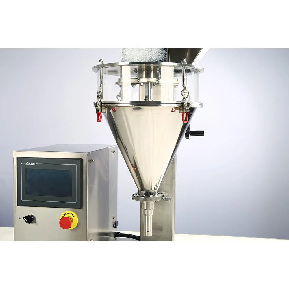 DF-B Semi-automatic Powder Filling Weighing Machine For Flour Milk Dry Talcum Protein Spice Powder Auger Filler