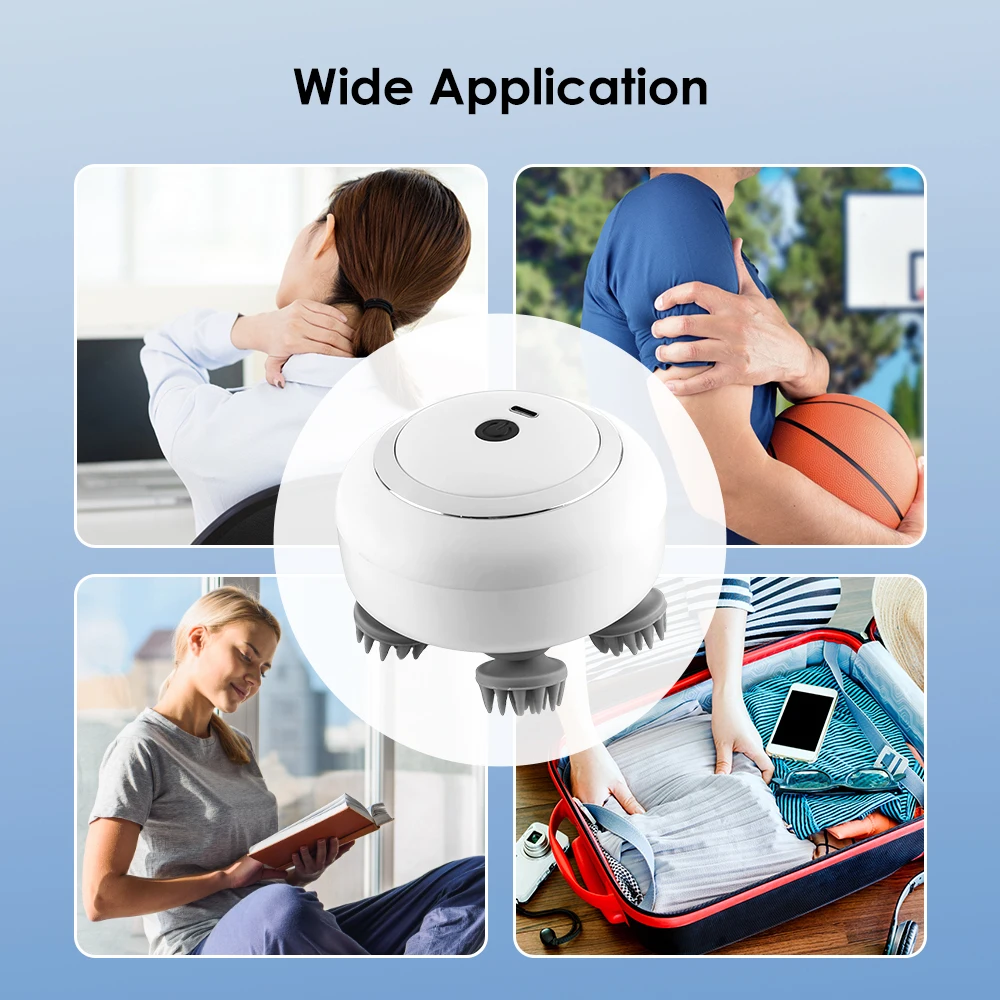 Multifunctional Electric Head Massager Mini Rechargeable Head Massage Device Electric Multi-function Scalp Massager for Head