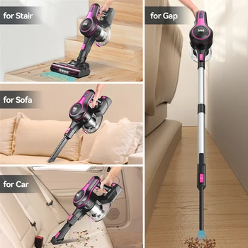 INSE N5T Cordless Vacuum Cleaner, 25Kpa 1.2L Large Dustbin, 6 in 1 Handheld Vacuum for Household Cleaning 2
