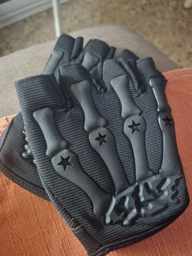 Riding Fingerless Gloves Non-slip Half Finger Gloves for Motorcycle Cycling photo review