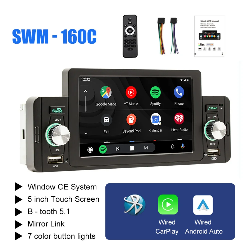 Universal Radio 1 DIN Android Auto Carplay 5 Inch – RProjekt