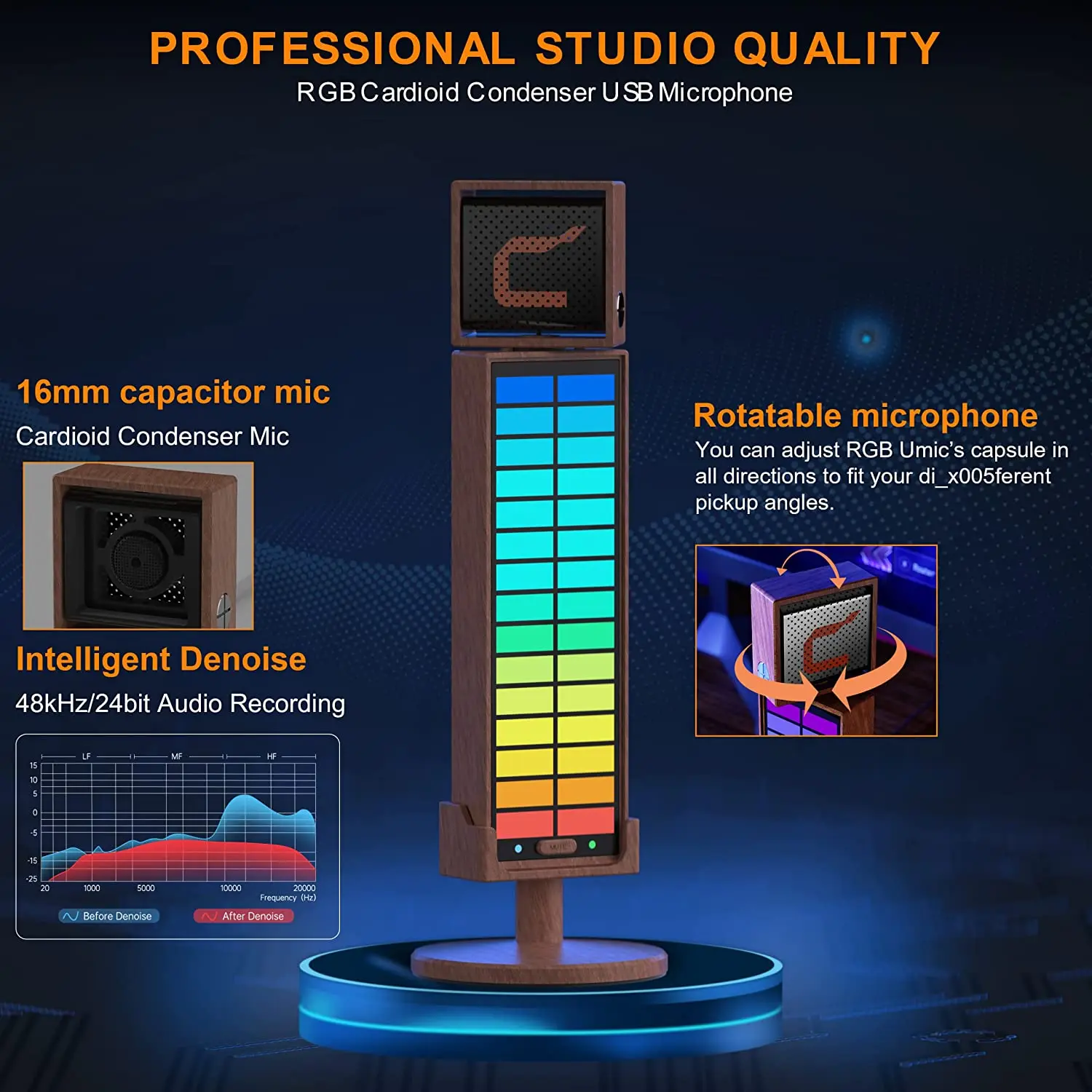 Comica-condensador Cardióide Rgb Umic Microfone Usb para pc Laptop Smartphone Xbox Ps4 Youtube Twitch Jogos Streaming - Image 5