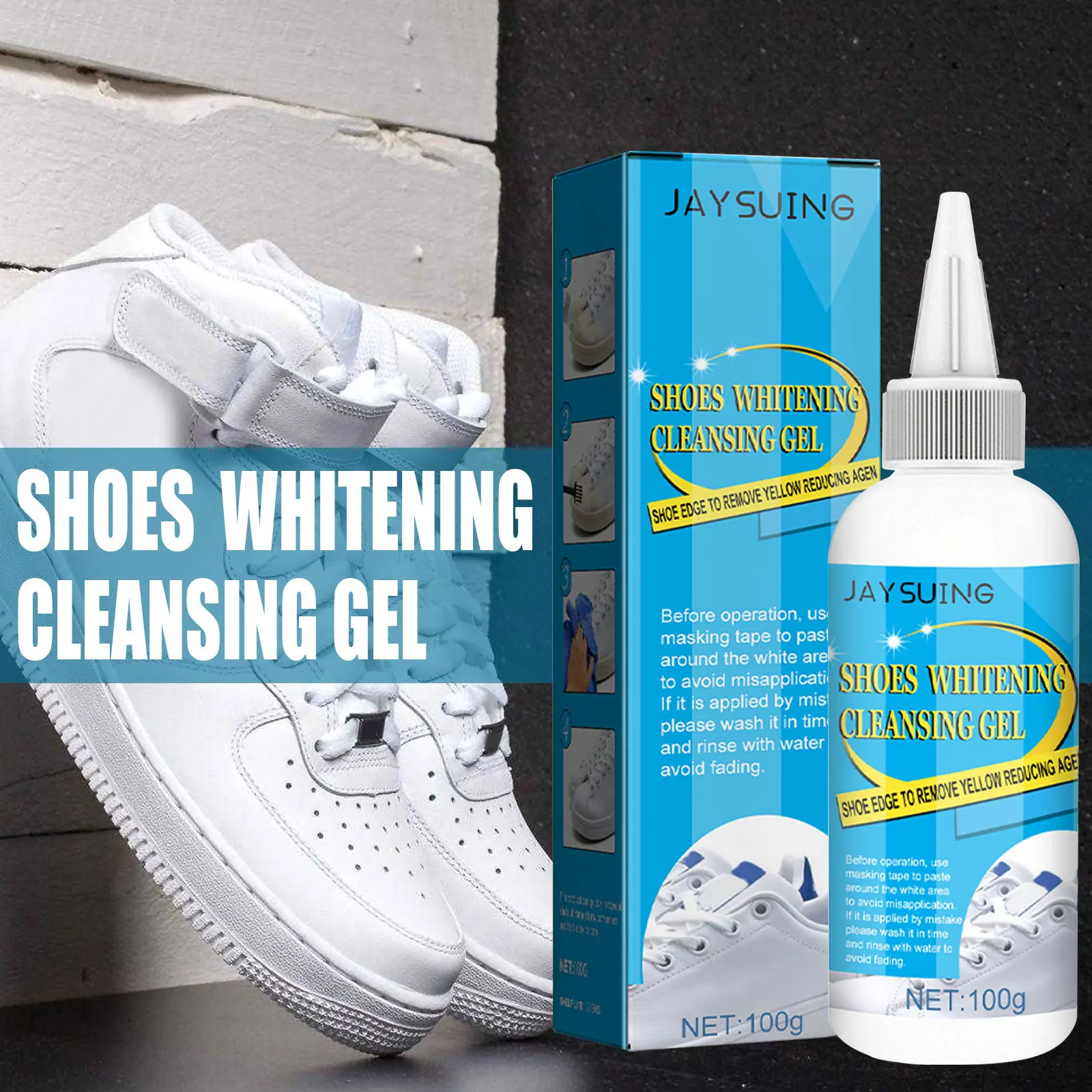 White Shoe Whitening Cleansing Gel Cleaner