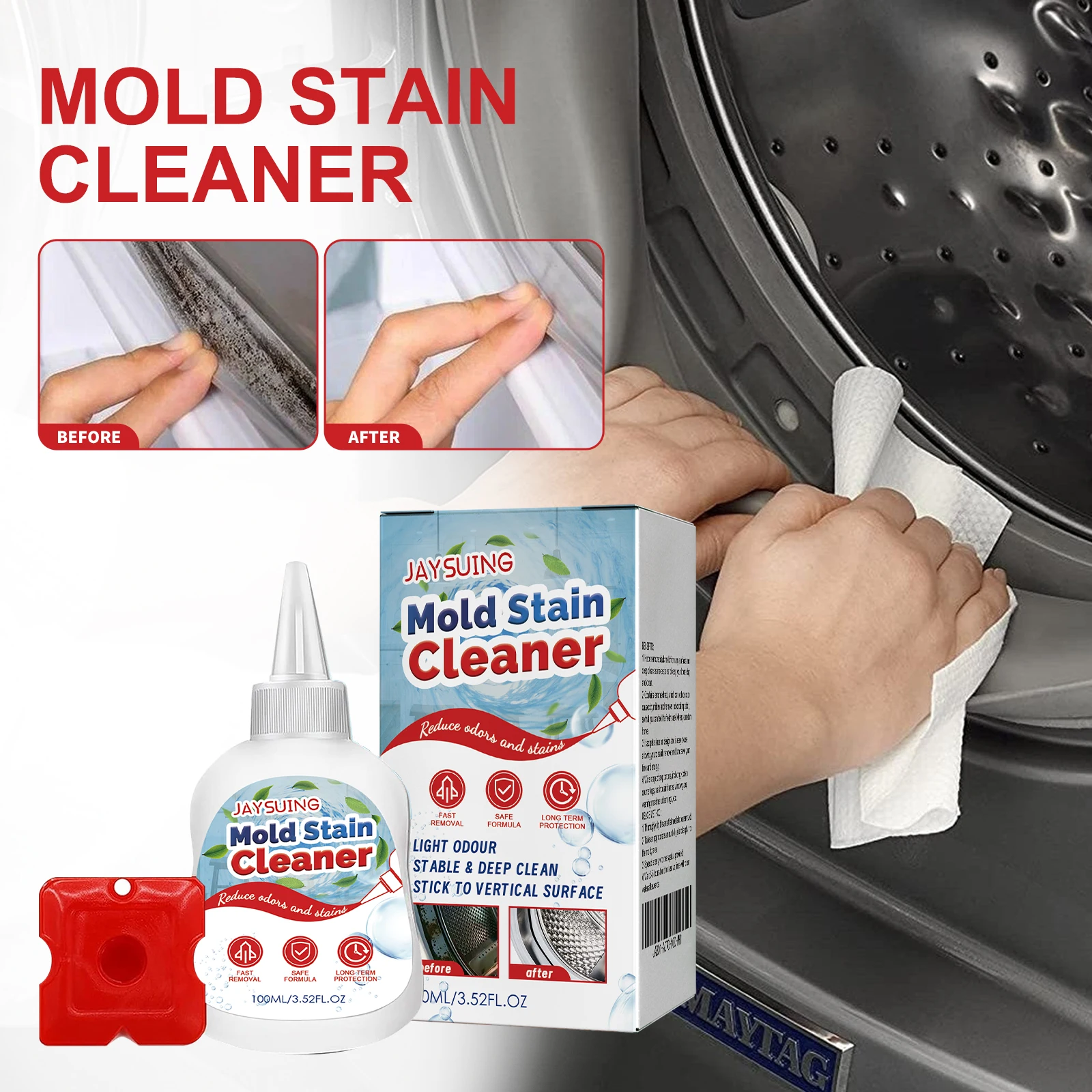 Mold Stain Cleaner Liquid for Bathroom Walls and Mildew Removal