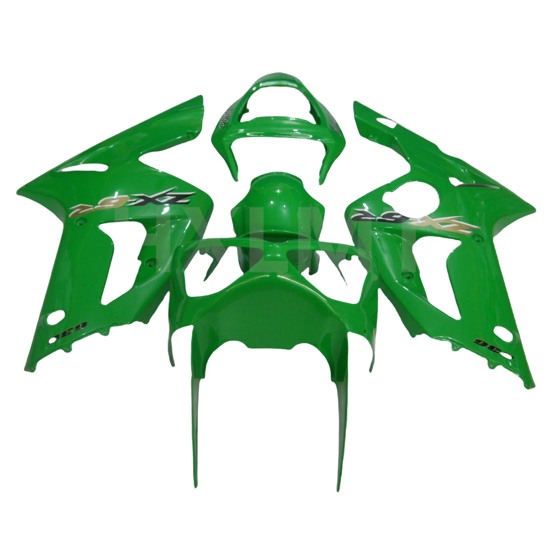 Plastic fairing kit for Kawasaki ZX6R 2003 2004 Parts 03 04 Ninja 636 green black fairings bodywork set - Image 5