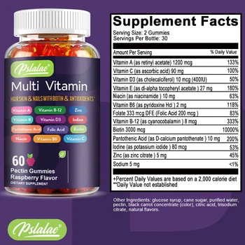 Multivitamin Gummies - with Vitamins and Minerals - Enhances Energy Levels, Immune Support, Antioxidant - 60 Gummies 2