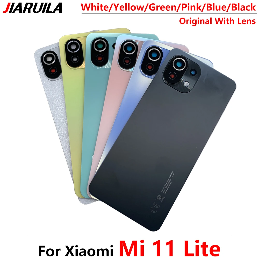 

10Pcs Original For Xiaomi Mi 11 Lite 5G m2101k9ag m2101k9g Battery Back Cover Housing Glass Rear Door STICKER Adhesive