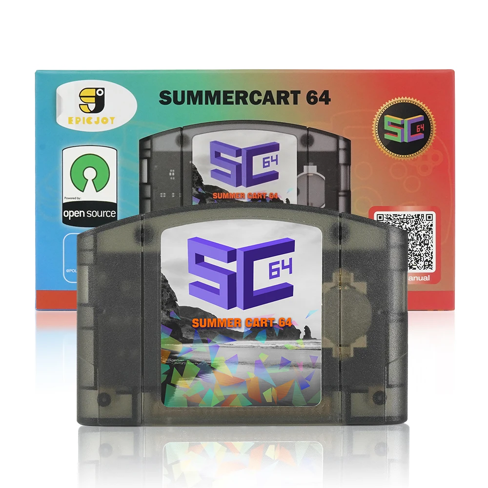 EPICJOY SummerCart 64 SC64 Open Source Game Card N64 with Built-in Emulator For N64 Console Gift 32GB TF Card 5400 Games