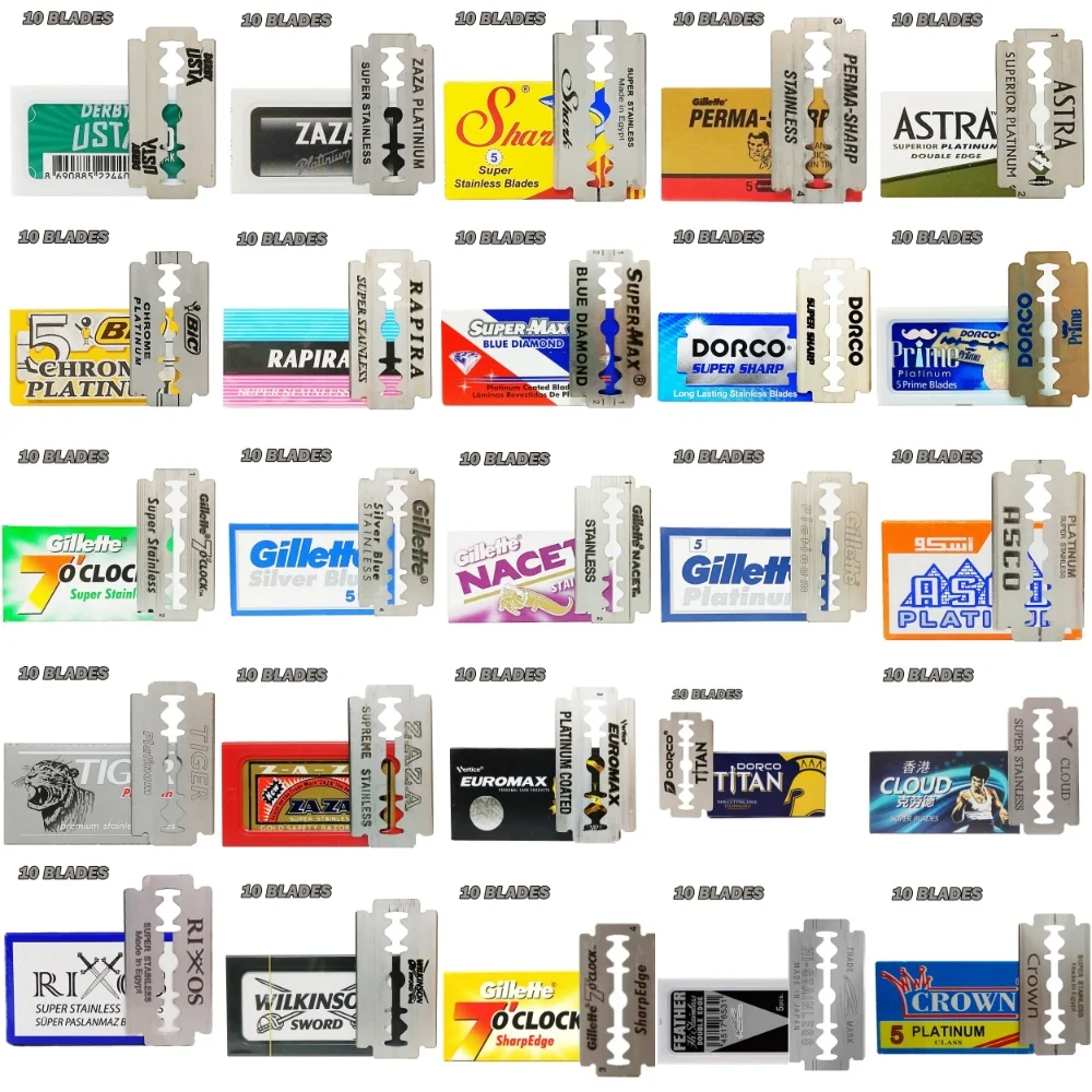 

Double Edge Razor Blades Combine Mixed ( X10 Blades Mix )