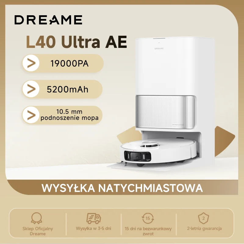 Odkurzacz automatyczny Dreame L40 Ultra AE z Polski za $505.82 / ~1895zł