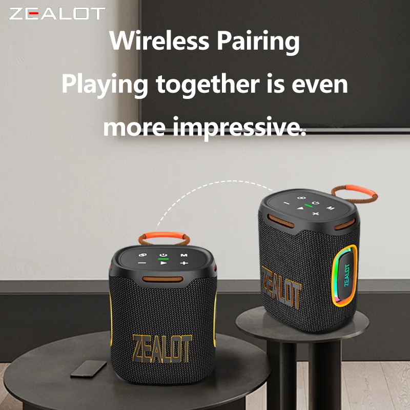 2025 新着 Zealot S122 25W ワイヤレス スピーカー、Hifi 音質、低音