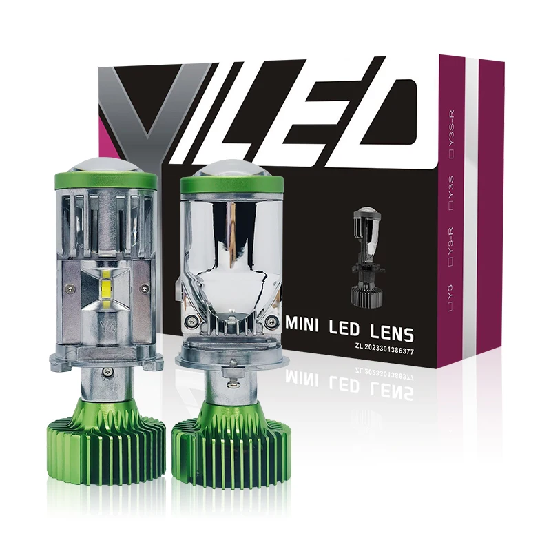 

Y4 H4 LED Headlights Lenses Mini Projector Lens High Low Beam LHD RHD Spotlight Lamp Turbo Fan Lamp luces led para vehiculos