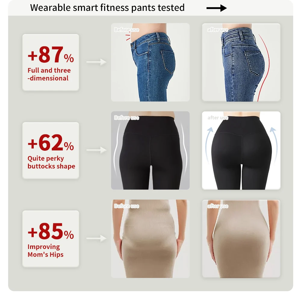EMS Shaping Yoga Shorts Smart Microcurrent Rechargeable High Elastic Buttock Trainer Fitness Pants for Men Women Gym Running Ad8f413abc53540a09ef11d4feea1c030i
