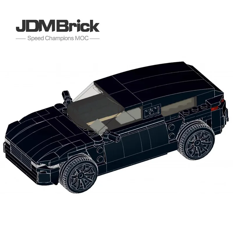 

MOC puzzle assembly sports car building block toy set gift dark all black cool supercar boy assembly building block model gift