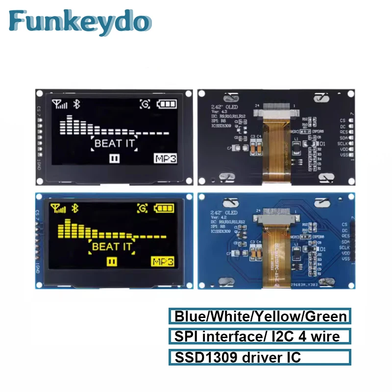 아두이노 UNO R3 C51 용 OLED 디스플레이 모듈, SPI/4 와이어 I2C 직렬 인터페이스, 2.42 인치, 2.42 인치, SSD1309, 12864, 7 핀, 128×64 Best Top5 아두이노 UNO R3 C51 용 OLED 디스플레이 모듈, SPI/4 와이어 I2C 직렬 인터페이스, 2.42 인치, 2.42 인치, SSD1309, 12864, 7 핀, 128×64 Best Top5