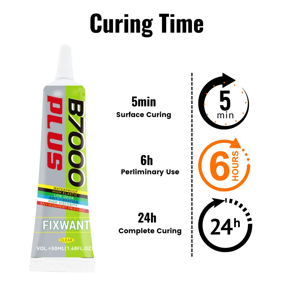 FIXWANT 투명 접촉 전화 수리 접착제, 범용 유리 플라스틱, DIY 다이아몬드 원단 접착제, 15ml, 50ml, 110ml