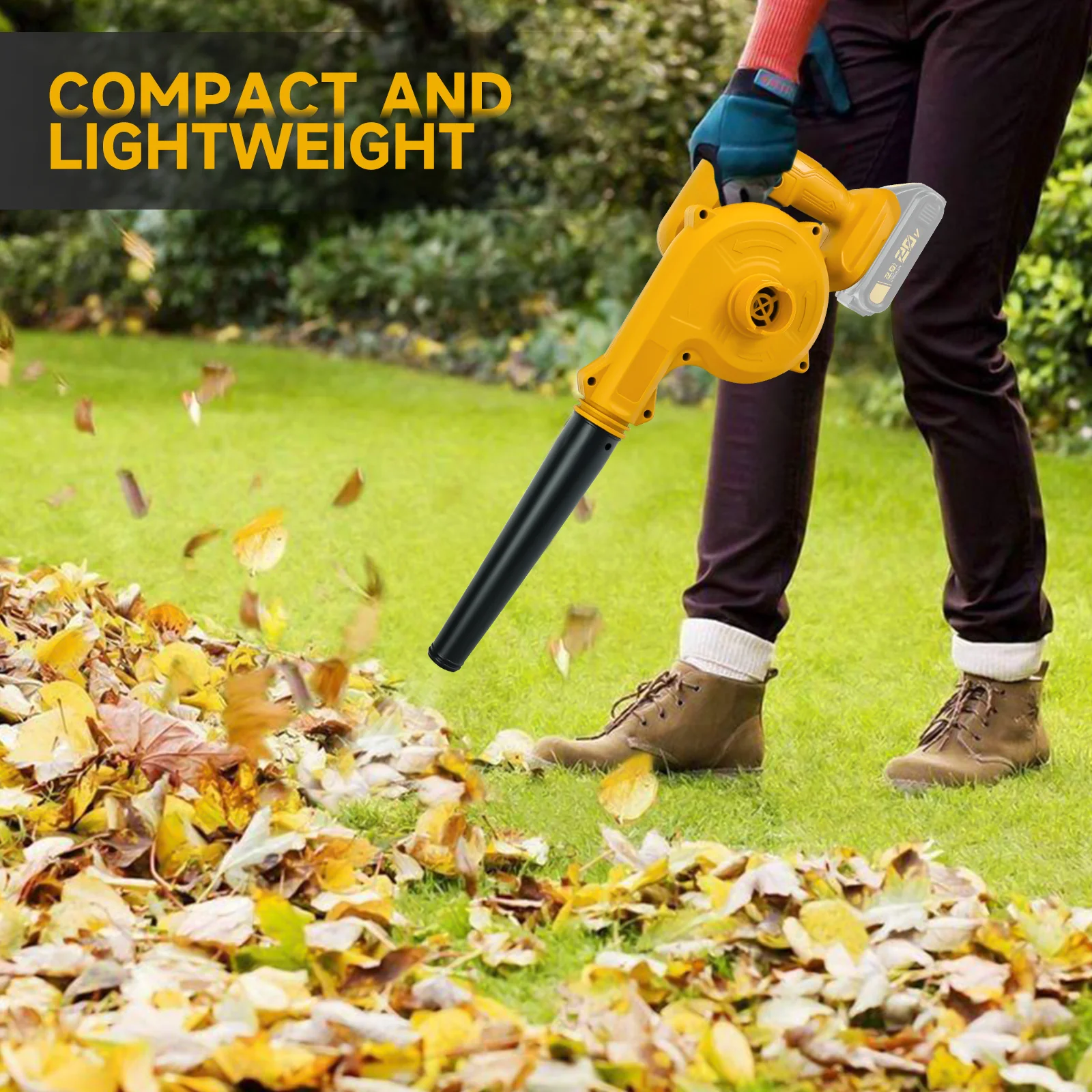 Cordless Leaf Blower for Dewalt 20V Max Battery Jobsite Air Blower 2-in-1 Handle Electric Blower and Vacuum Cleaner (No Battery) 2