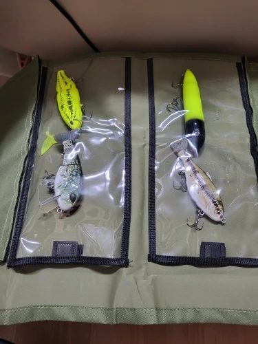 LEYDUN Swimbaits Fishing Bags For Soft And Hard Baits Up To 12" Bait Wrap 4 Hybrid Pockets Easy Bait Access Protection Bait Bag photo review