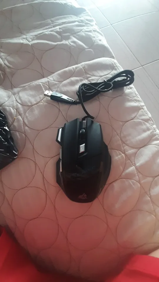 Mouse gamer para jogo computador 3200dpi com LED laser X7 USB Botões Profissional photo review