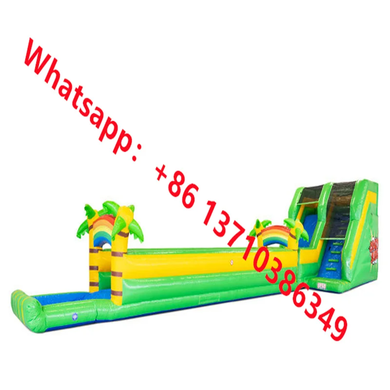 2024 New Hot Sale Commercial Palm Tree Children Inflatable Slide Pool Water Slide