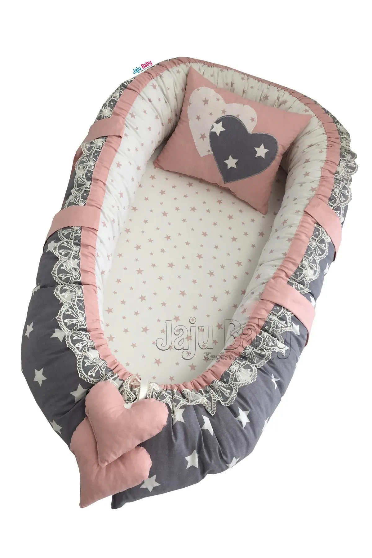 Handmade Gray Star Orthopedic Babynest