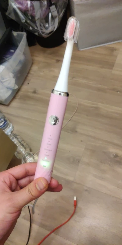 Jianpai Adult Blue Pink Sonic Electric Toothbrush Adult 5-gear Mode USB Charging IPX7 Waterproof Sonic Electric Toothbrush photo review