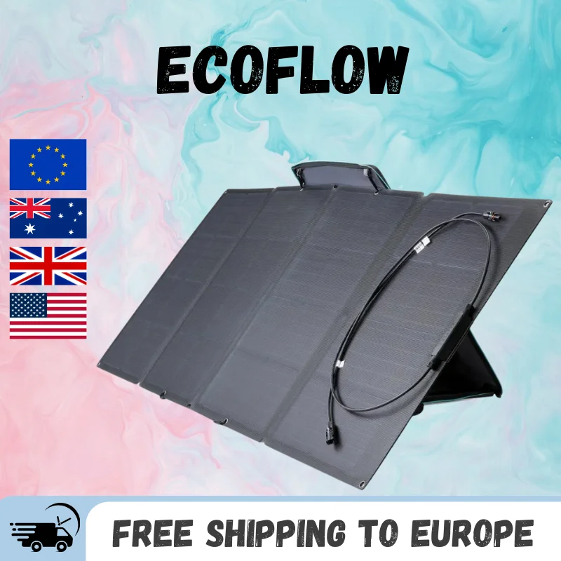 ECOFLOW-Panneau solaire pliable, 160W, 20V, DELTA PRO, DELTA MAX, Portable Power Station, Great Outdoor