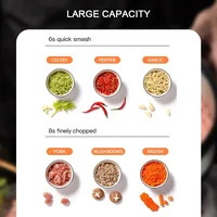 Кухонная мясорубка 1000 Вт, измельчитель 6 л, электрические домашние мясорубки, комбайн для овощей из нержавеющей стали, блендер, миксер — изображение 6