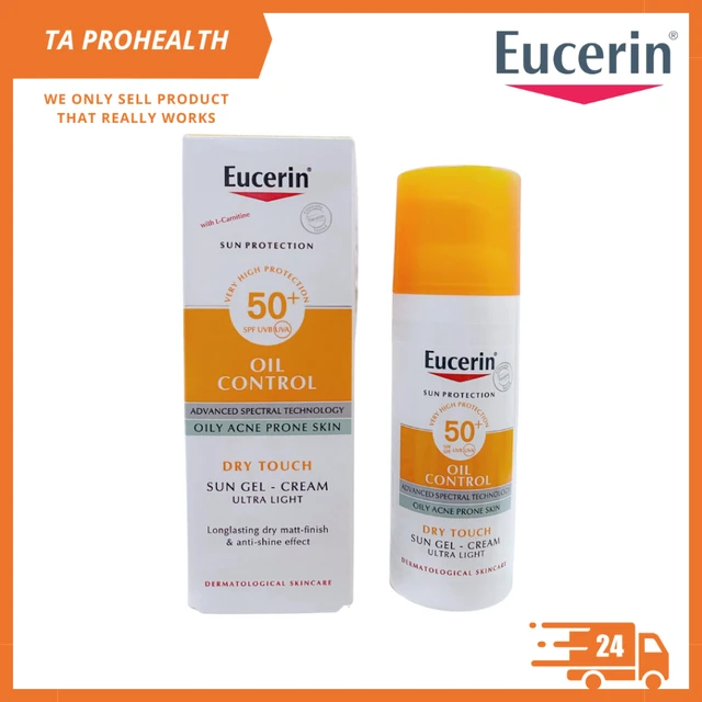 Eucerin Frissítő Olajkontroll Arc -Fényvédő 50 Ml -Es Érzékeny Bőr Uv Védelem Spf50+ Vízálló Fehérítő Fényvédő Krém