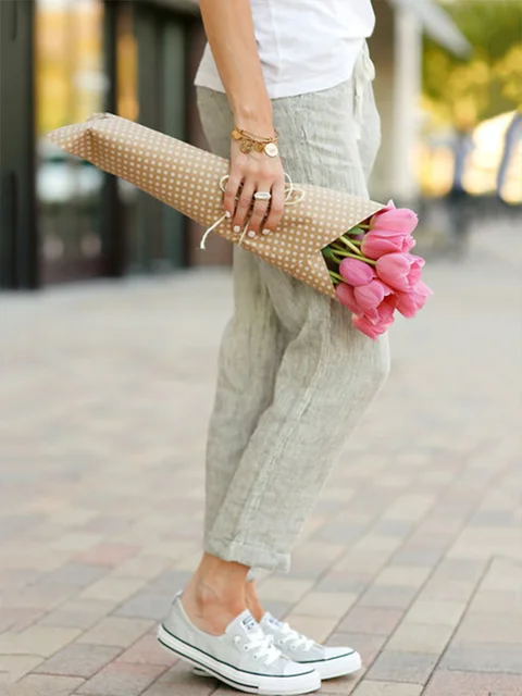 summer pants women cotton