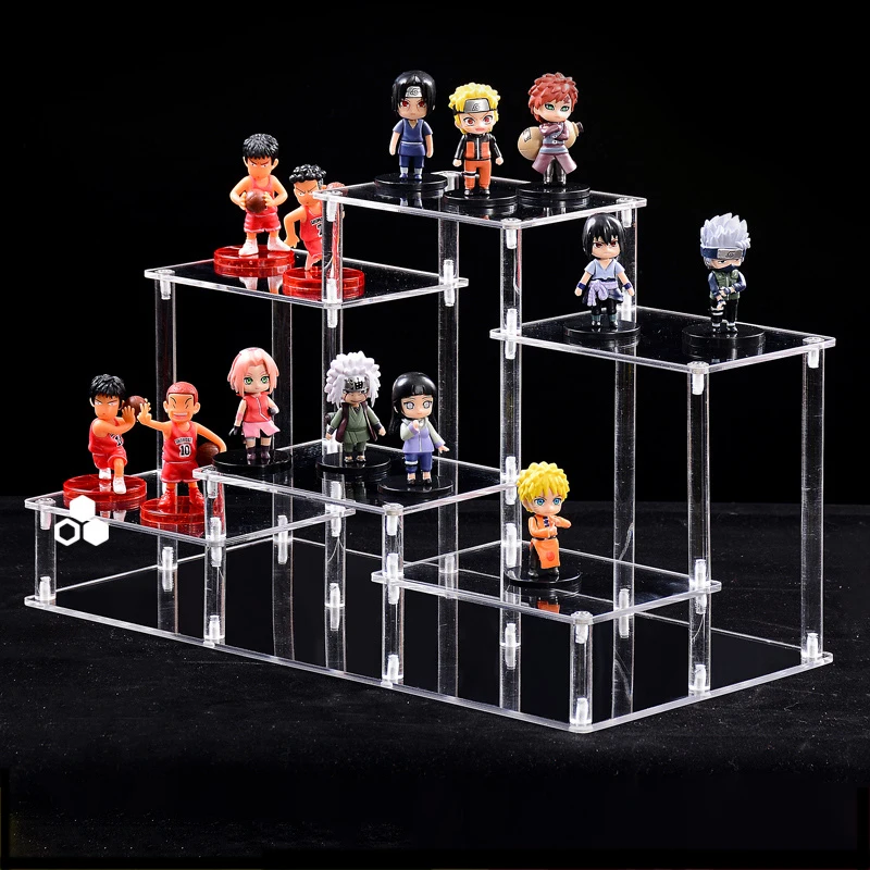 

Acrylic Display Riser Stand for Figures,Cupcake,Cosmetic,Perfume,Jewelry,Collectibles for Storage Rack Organizer Holder Black