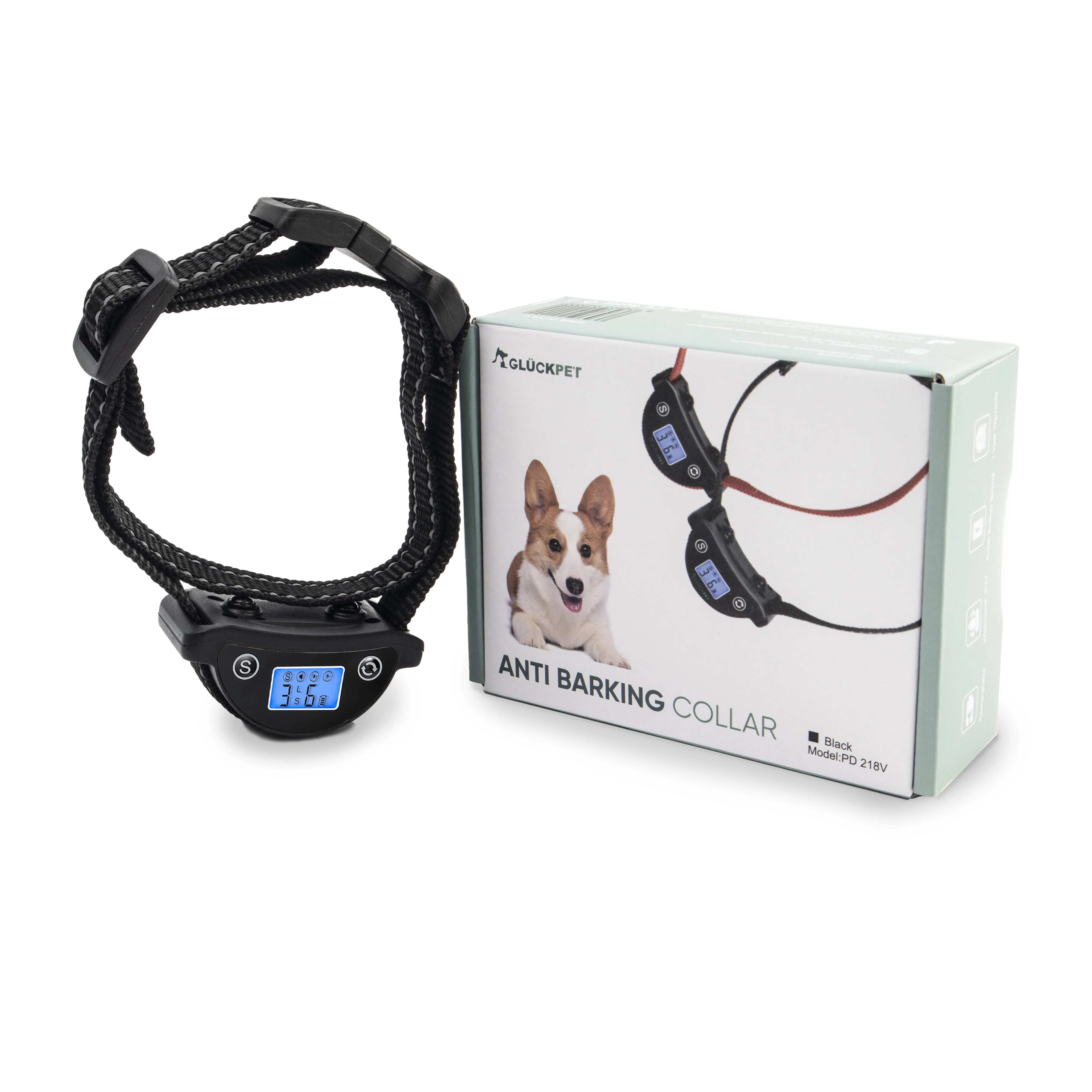 GLÜCKPET Collar Antiladridos con Sonido y Vibración para Perros Pequeños, Medianos y Grandes| | -
