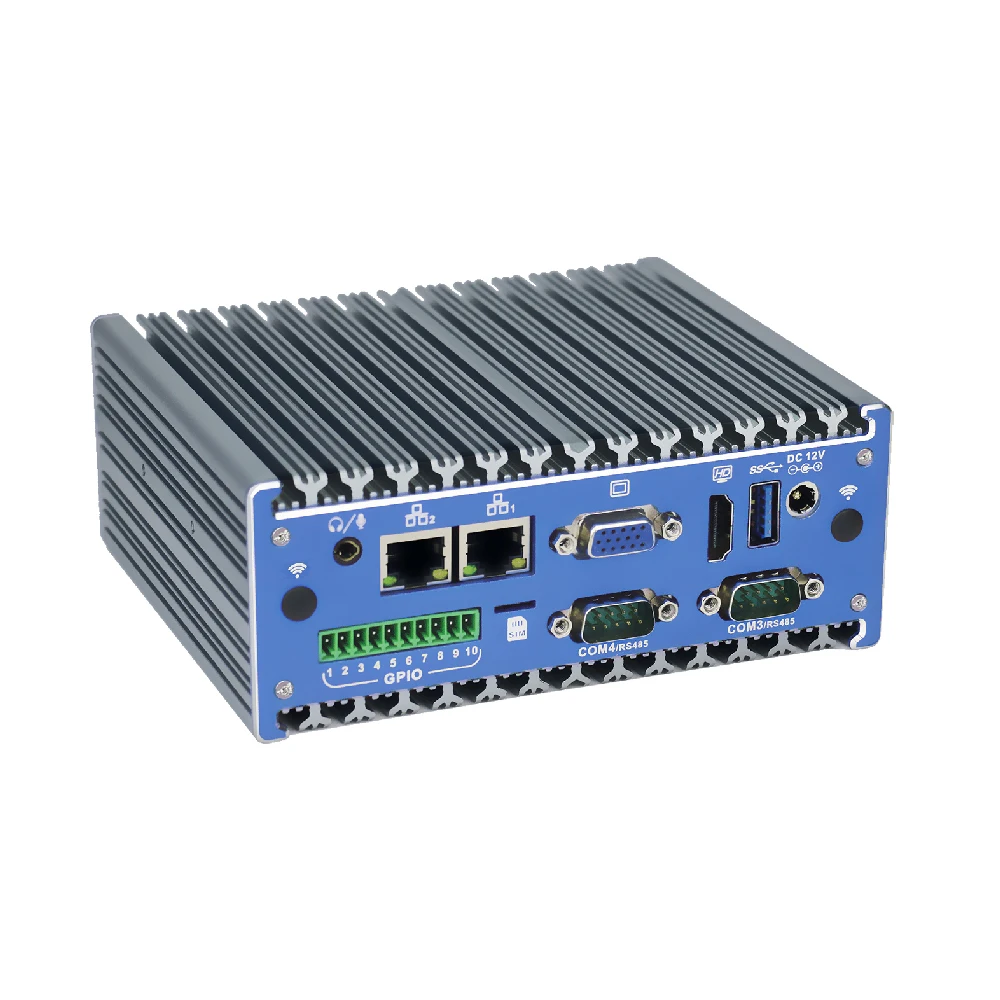 HUNSN Fanless Mini PC,Desktop Computer,HTPC,Kodi Box,Celeron J1900,BX12,Windows 11/Linux Ubuntu,WiFi,BT,4COM,HDMI,2LAN,SIM Slot 3
