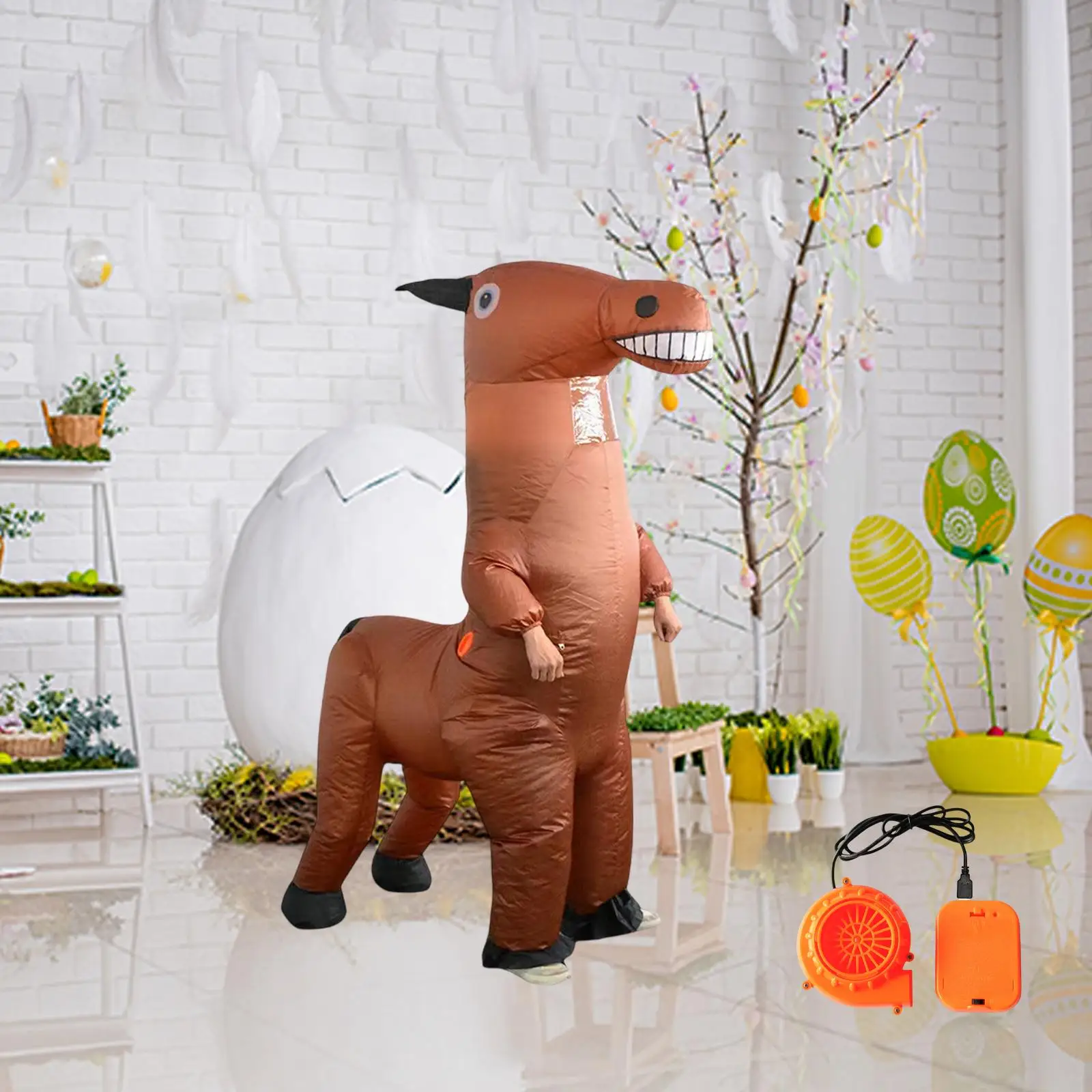 Inflatable Horse Rider Costume for Halloween Christmas Party Carnival Cosplay Parade