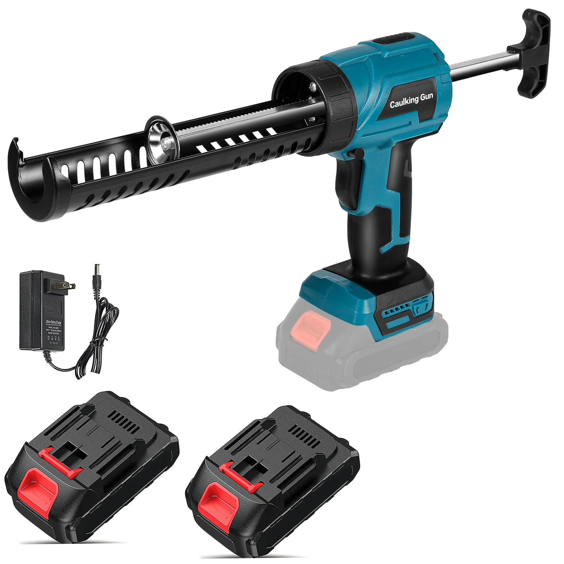 Elektrische Kartuschenpistole, Lithium-Batterie, 4 Geschwindigkeiten, kabellose Glasklebepistole, Türen, Fenster, Füll- und Nähpistole für Makita 18 V-Batterie – Detail 2