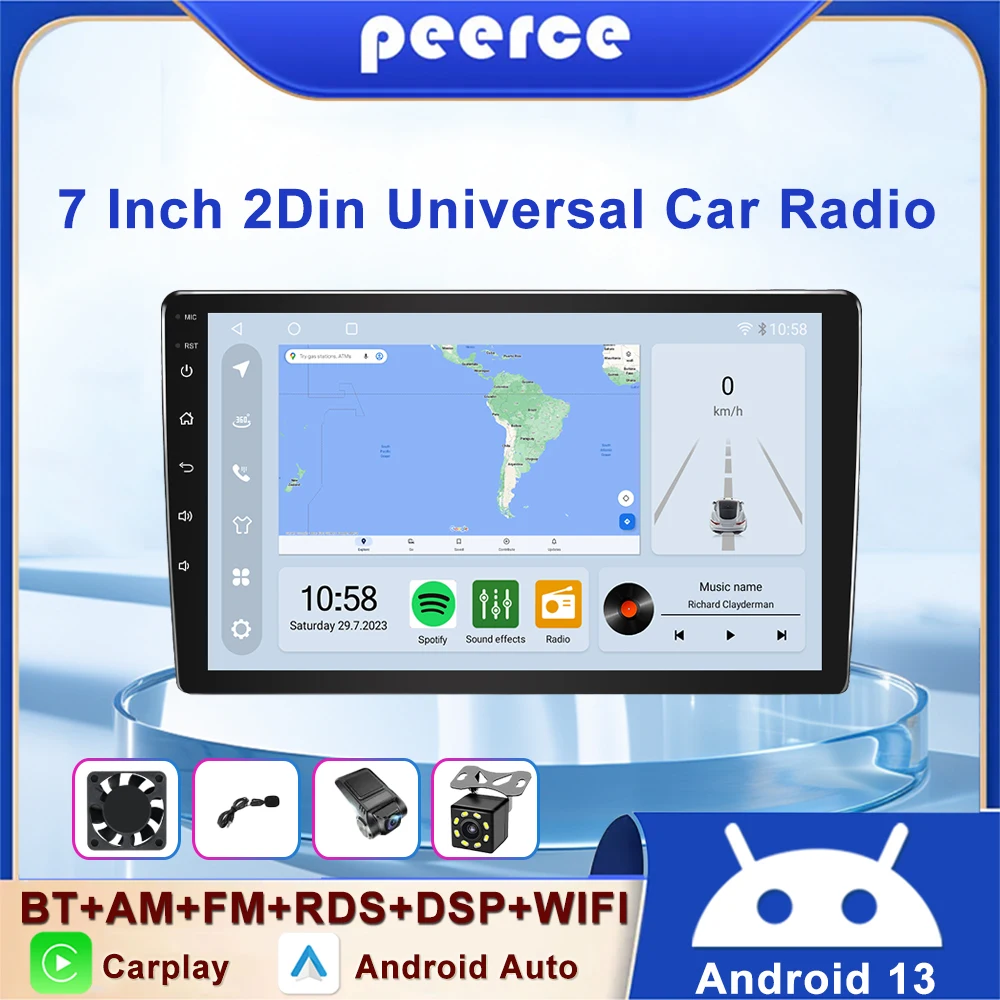 CarPlay Car Radio Multimedia 7 Screen For Universal Stereo Player GPS  Android Auto 2Din Autoradio Vehicle Drive Play Pro Auto - AliExpress