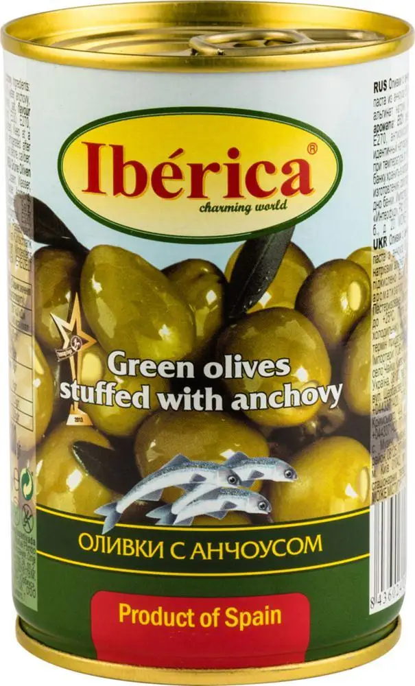 Оливки IВERICA с анчоусом 300г