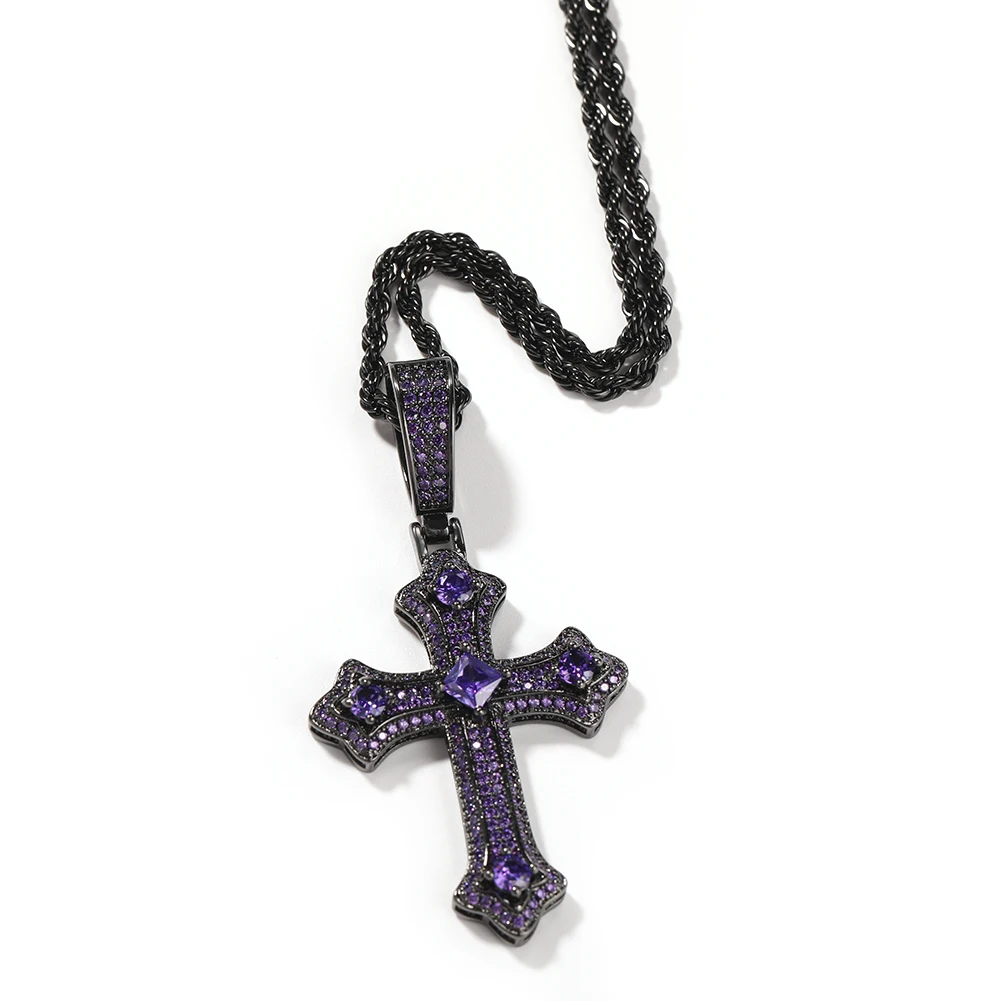 【BLACKPURPLE】VINTAGE LESS CHAIN NECKLAE BLACKPURPLE (ブラックパープル) Vintage Cubic Chain Necklace