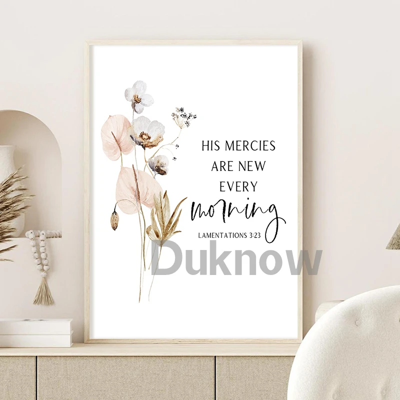 Lamentations 3:23 Wall Art Canvas 5