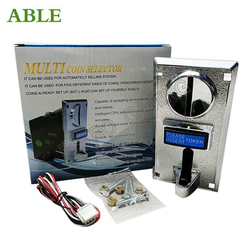 BL 916 Muilt Coin Acceptor  Electronic Roll Down Selector for Vending Machine  Accepts Tokens Arcade Game Ticket