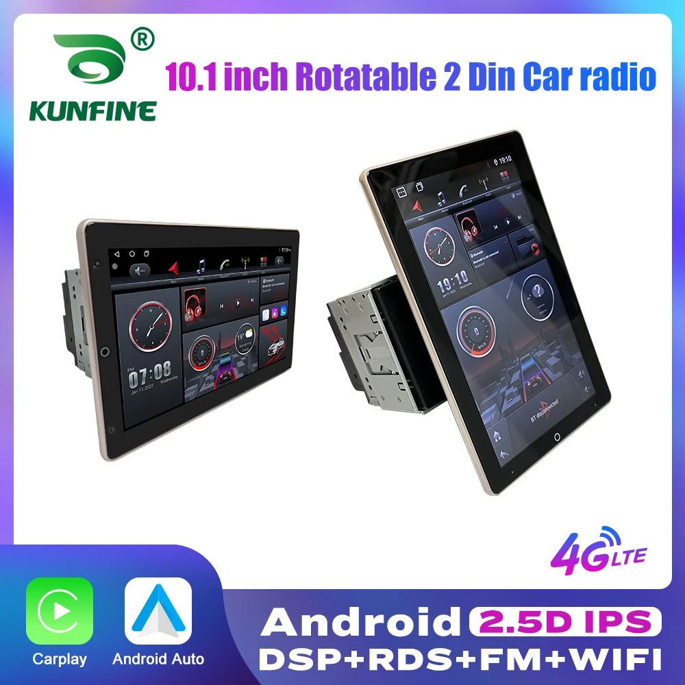 KUNFINE Universal CarPlay/Android Auto Autoradio Android FM Radio Car  Navigation Stereo Pad Multimedia Player GPS 7 IPS Touch Screen Display BT  WiFi 2 Din Headunit Tablet Quad Core 1G+32G 